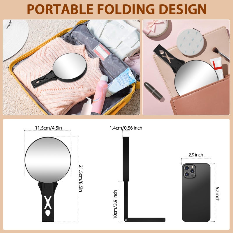 Suupvaor Magnifying Mirror 30X/5X Double Sided Hand Mirror Precision Makeup at 30X Magnification & Overall View at 5X Travel Handheld Magnified Makeup Mirror with Handle & Table Stand  Vanity Cosmetic Mirror - Image 5